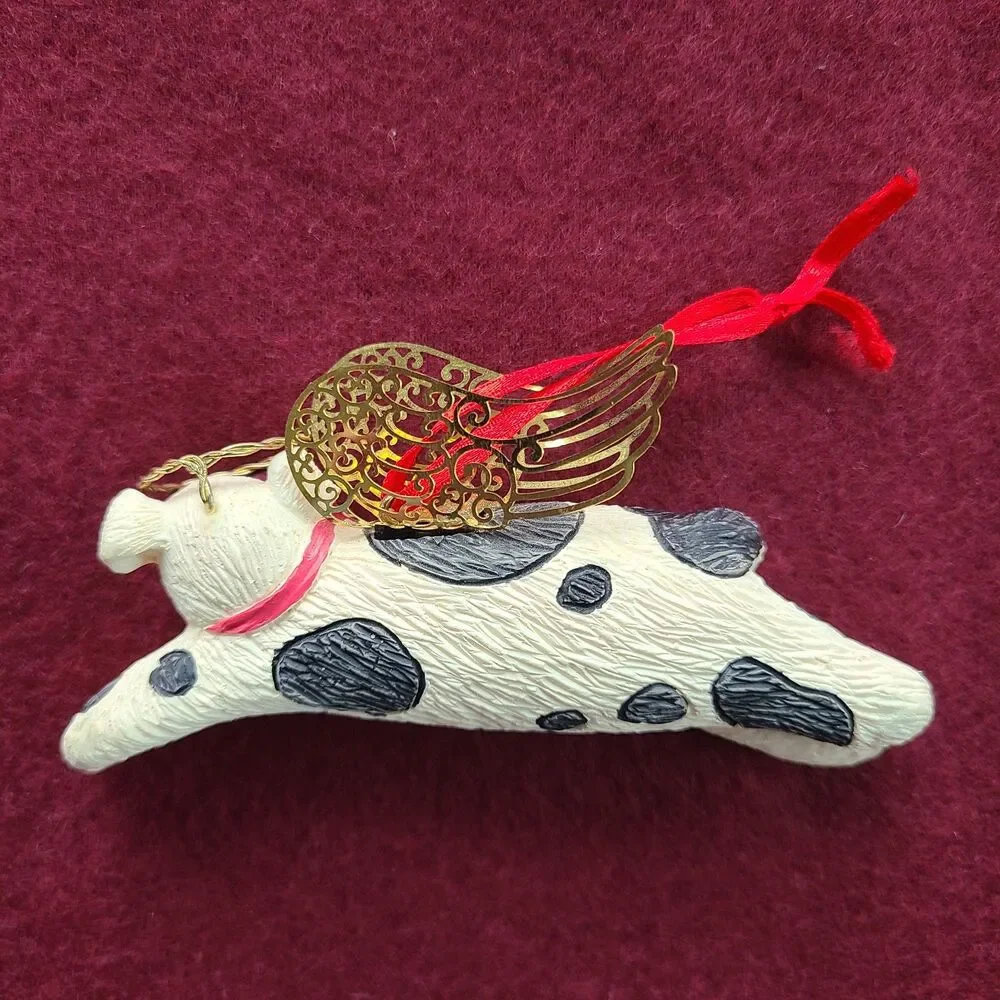Avon Vintage 1997 Angel Pet Dog Christmas Ornament Dog In Heaven Rainbow Bridge